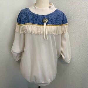 Denim Fringe Tassel Rhinestone Gold Braid Silver Blue White Western Steppin Up M